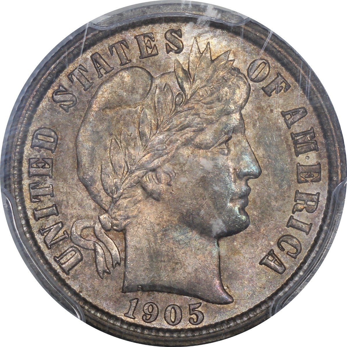 1905-O 10C Barber Dime PCGS MS63 (CAC)