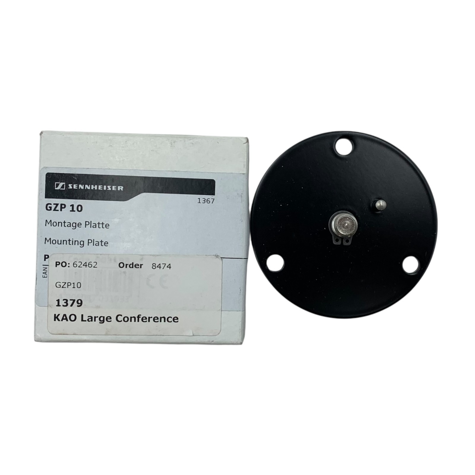 SENNHEISER GZP 10 MOUNTING PLATE  Wall/Ceiling Mountplate - Black - 3/8''
