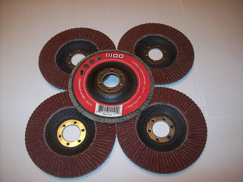 5  4-1/2" ANGLE GRINDER SANDING FLAP DISC 80 GRIT