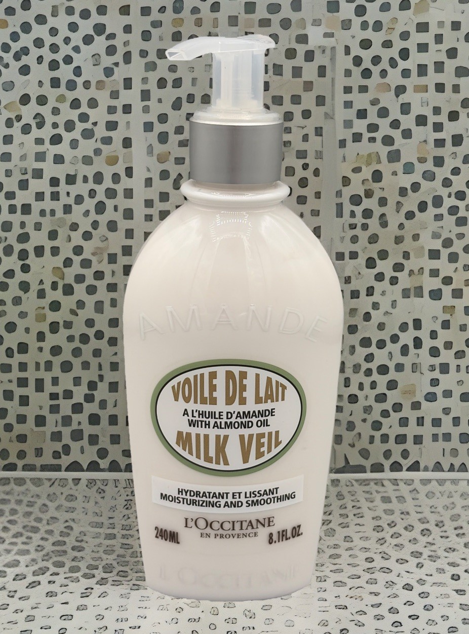 L'Occitane Milk Veil With Almond Oil 8.1 fl oz. NEW Hydrant Moisturizer Lotion