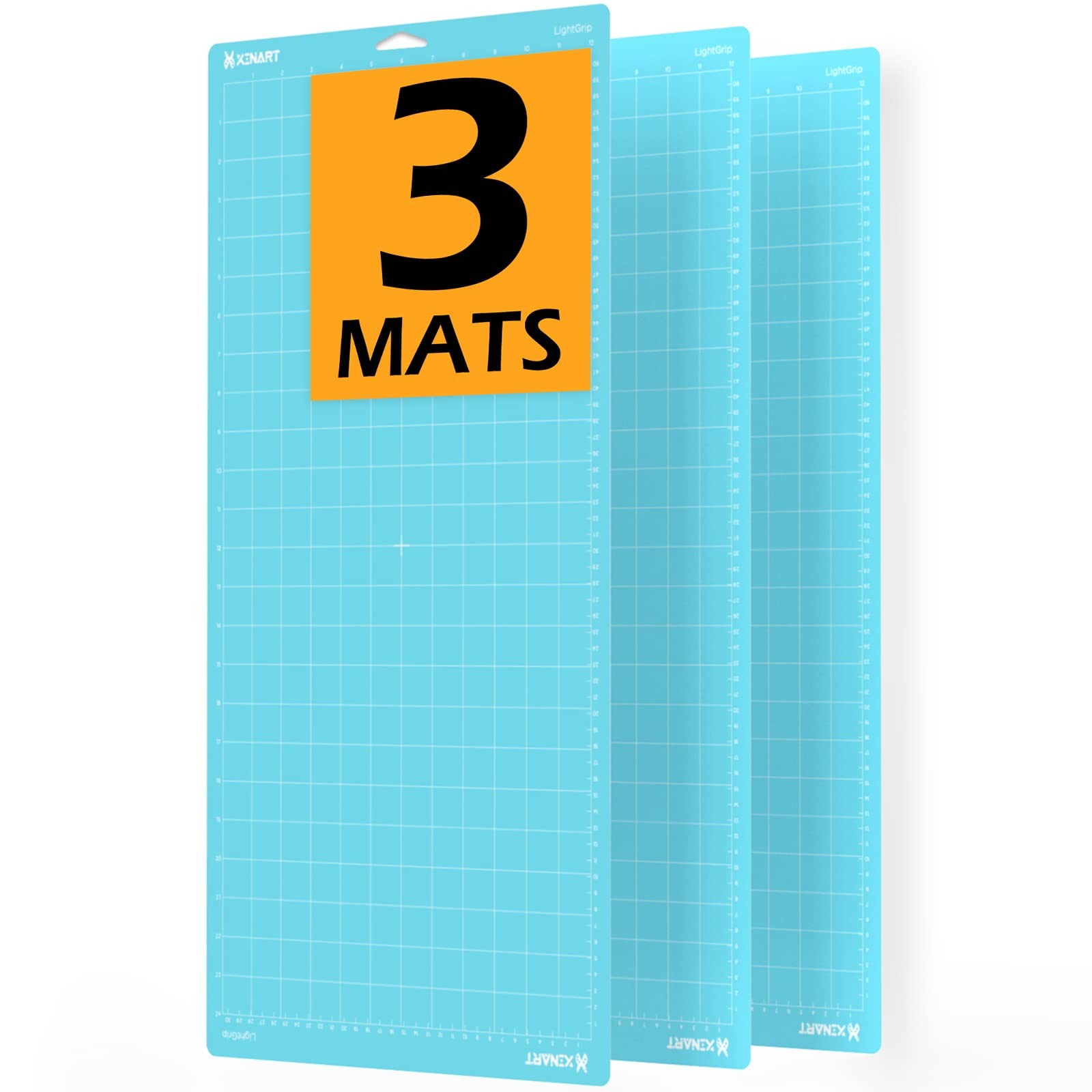 XINART 12x24" LightGrip Cutting Mat for Cricut Maker 3/Explore 3/Air 2