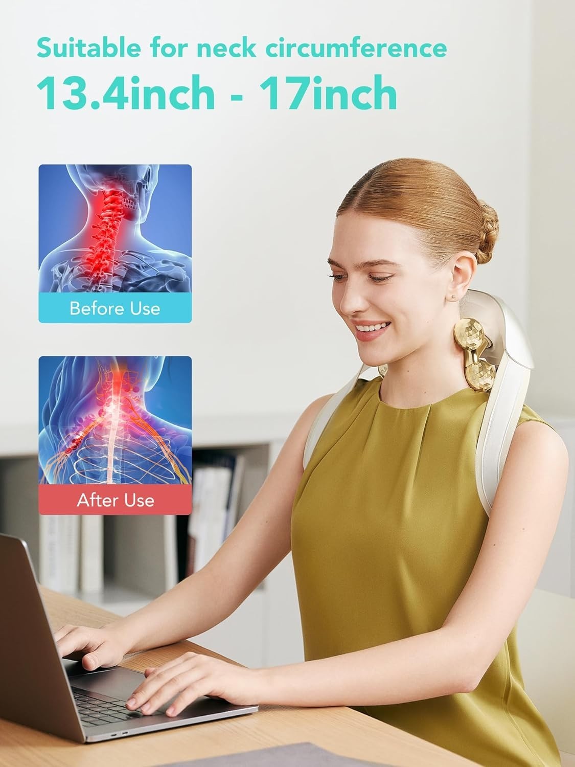 SKG H7 Ultra E Shiatsu Neck and Shoulder Massager with Heat Flex Pain Relief