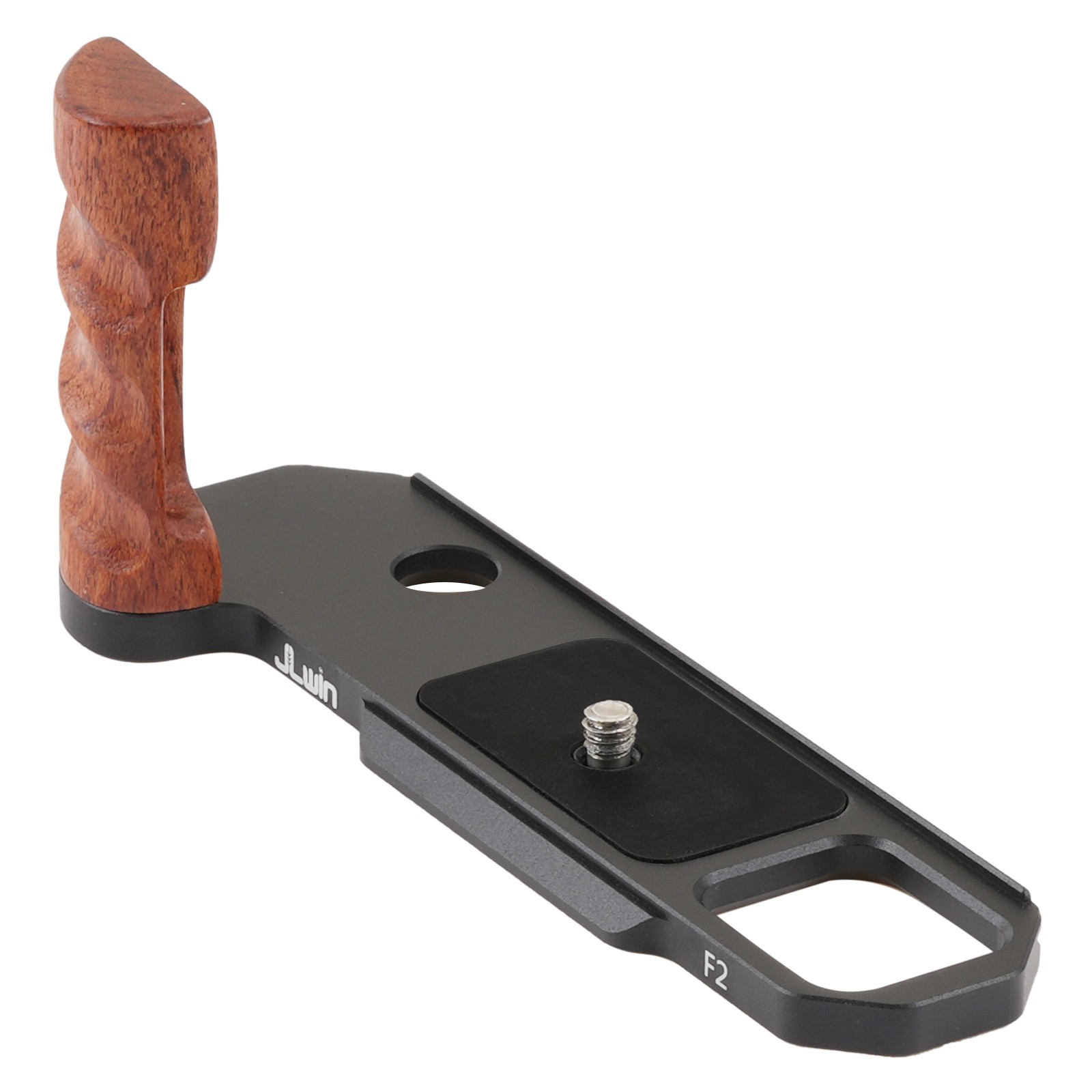 Wooden Vertical Handle Grip Quick Release L Bracket for Nikon F2 Camera Black
