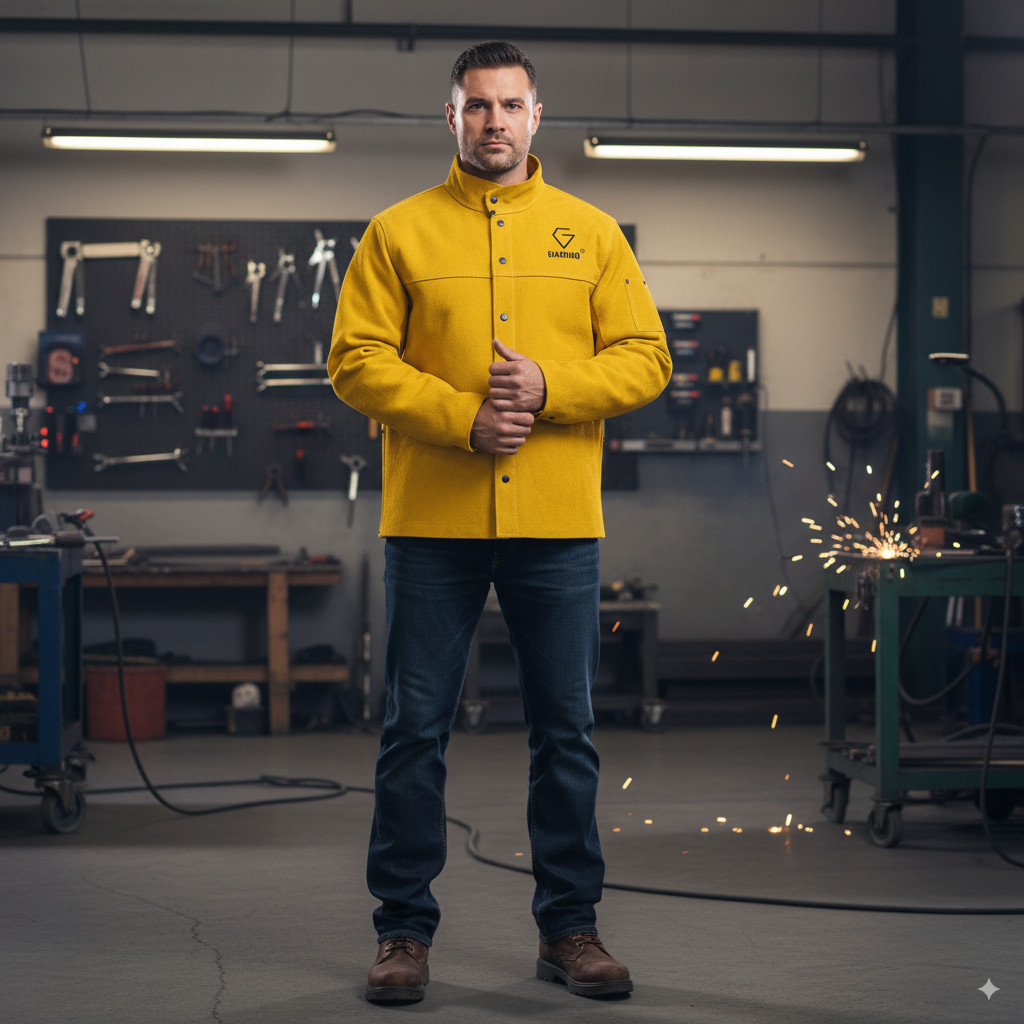Premium Welding Jacket High Quality Cow Split Welding Jacket Small Medium Sizes