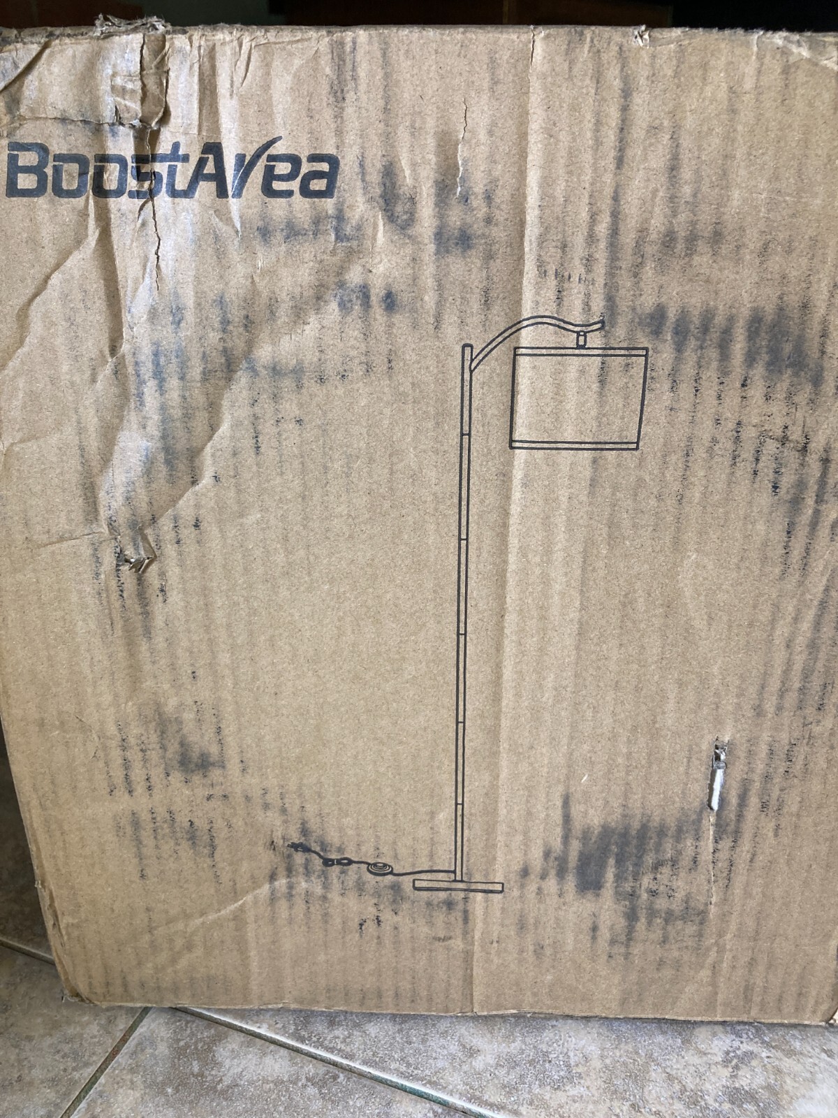BoostArea Black Standing  Farmhouse LED Floor Lamp