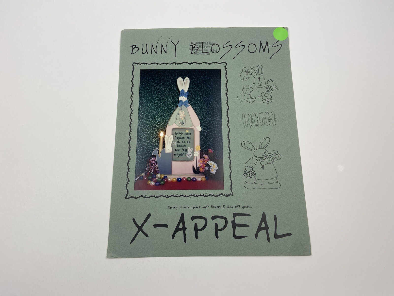 X Appeal Bunny Blossoms Counted Cross Stitch Pattern
