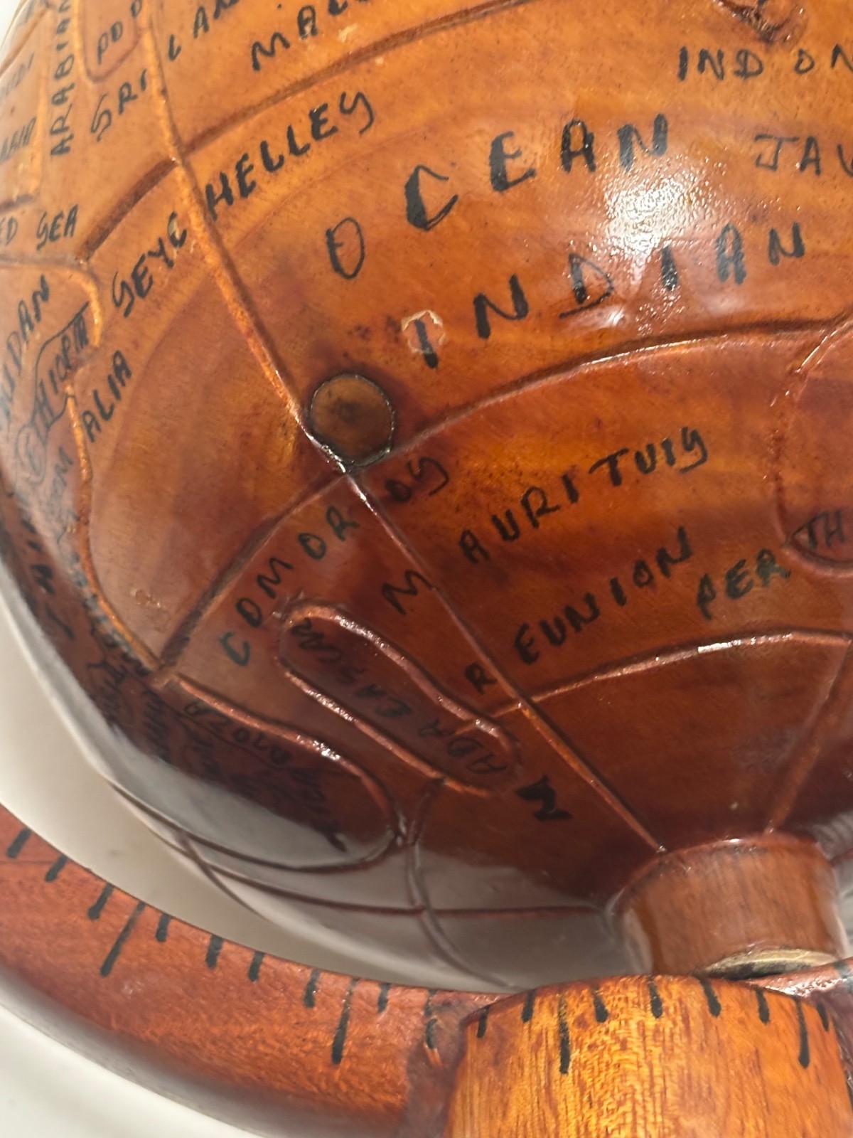 Handmade Rustic Terrestrial World Globe 14" Rotating Decorative