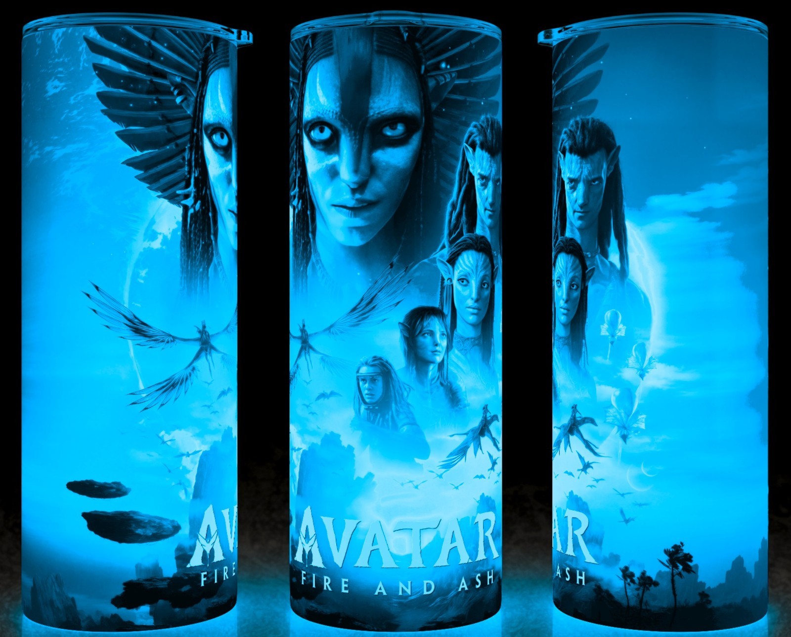 Glow in the Dark Avatar Fire and Ash Movie Cup Mug Tumbler 20oz