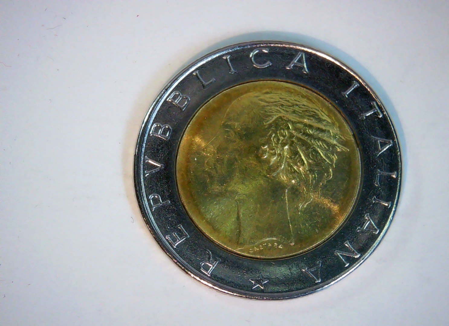 Italy 1986 500 Lire Italy 500 Lire (bimetallic, head of Dante Alighieri) Coin