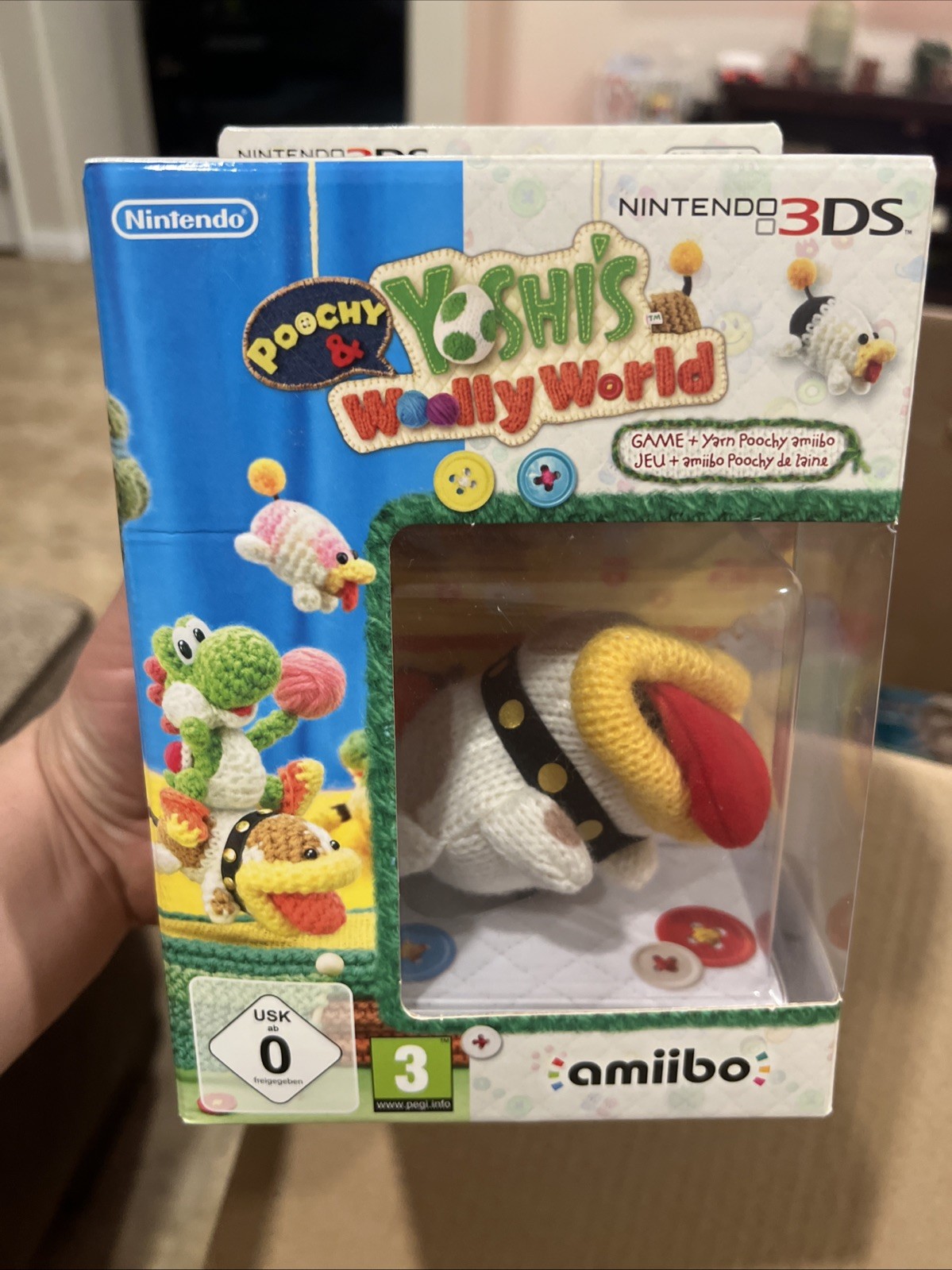 Poochy & Yoshi's Woolly World + Yarn Poochy Amiibo - Nintendo 3DS Amiibo Bundle