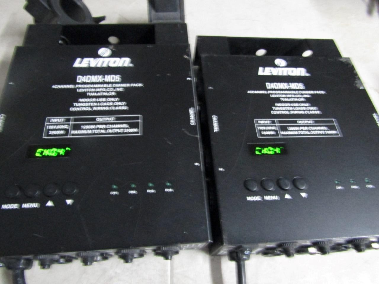 1 PAIR LEVITON Dimmers 4 Channel Programmable 5 Pin1200W Channel