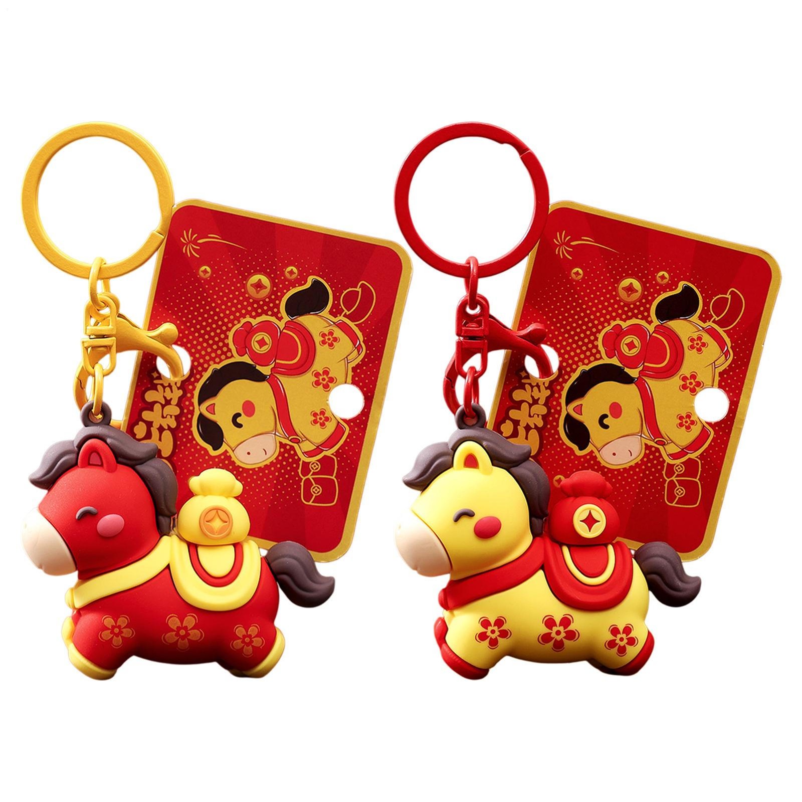 2026 Year Of The Horse Keychain, Chinese New Year Good Luck Pendant