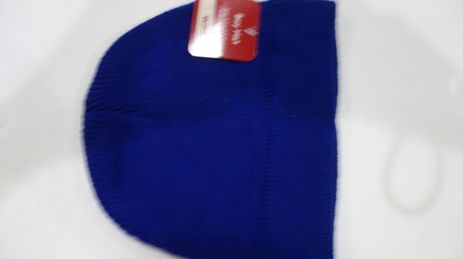 Boy Hat One Piece Size 6.5" X 9.25" Blue Color Beanie New