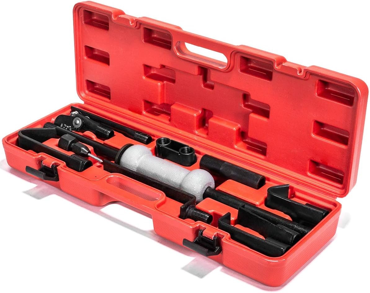 13pc Auto Dent Puller Set w/ 10lb Slide Hammer & Case Car Truck Body Repair