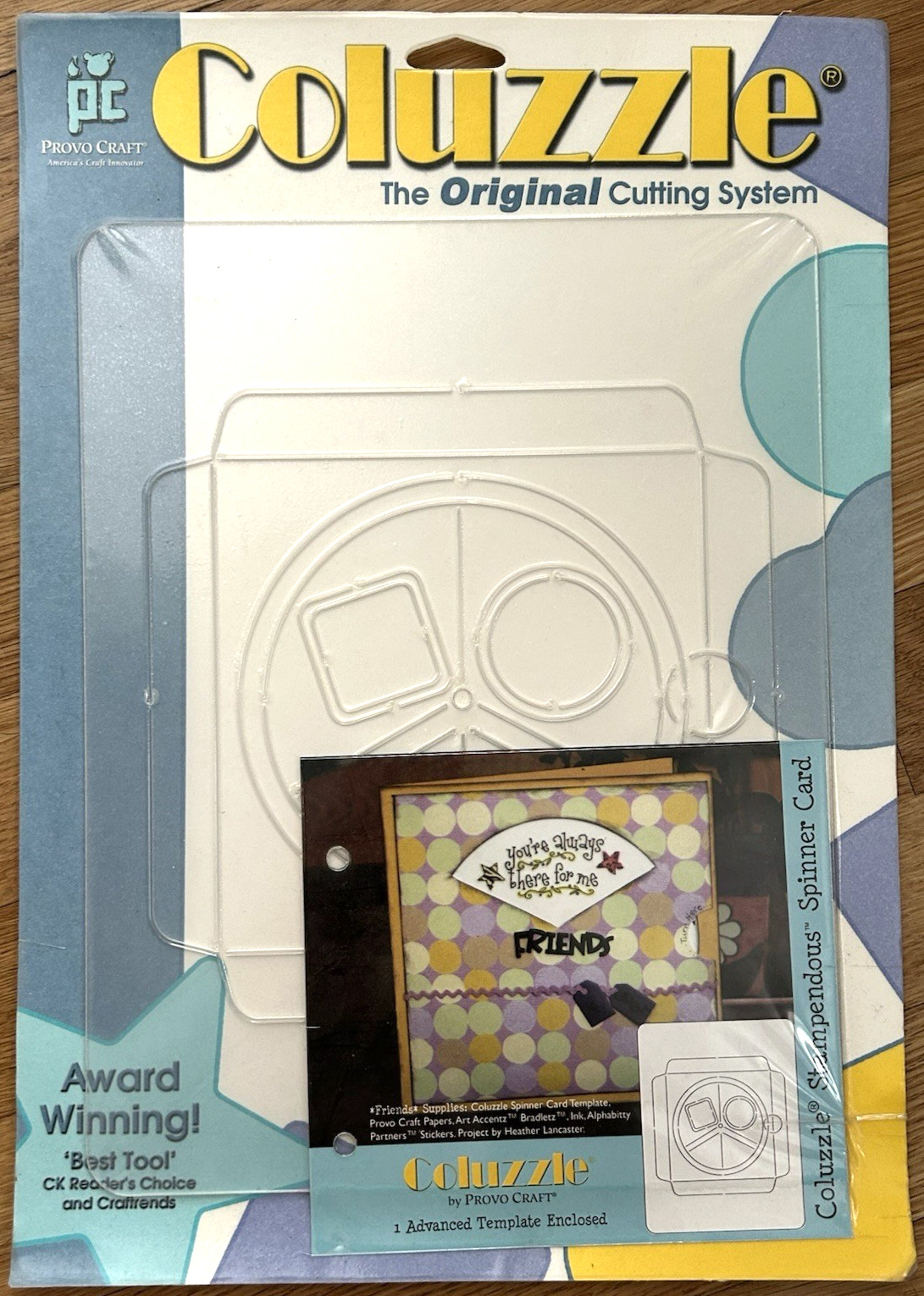 New Coluzzle Original Cutting System Stampendous Spinner Card Sealed Provo Craft