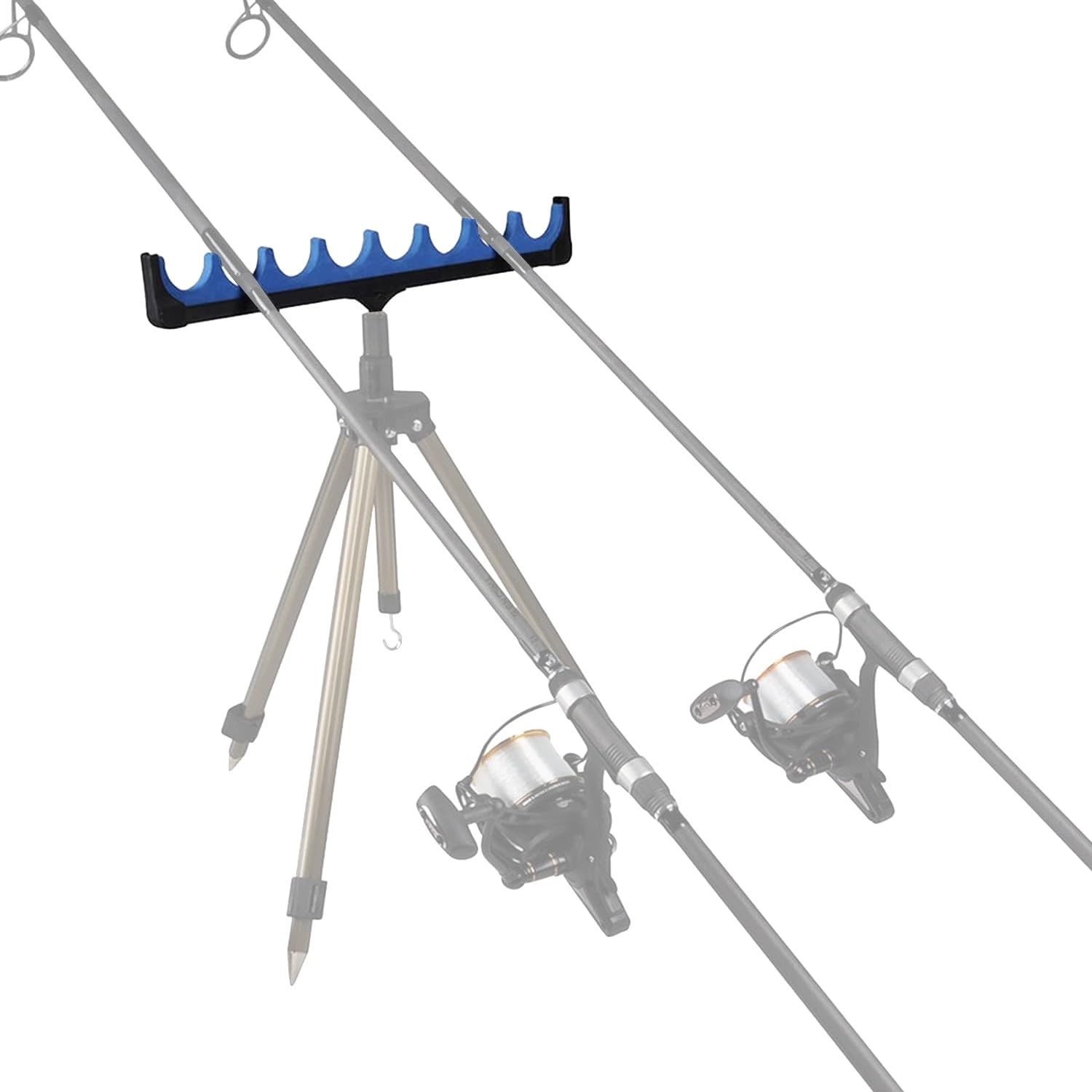 Lucausd Fishing Rod Holders 1/4" Screw for Bank 8-Rod Feeder Pod 8 rod, Blue
