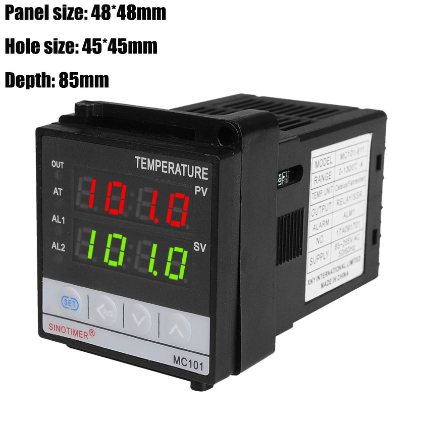MC101 Dual Digital PID Temperature Controller Thermostat Thermal Thermocouple