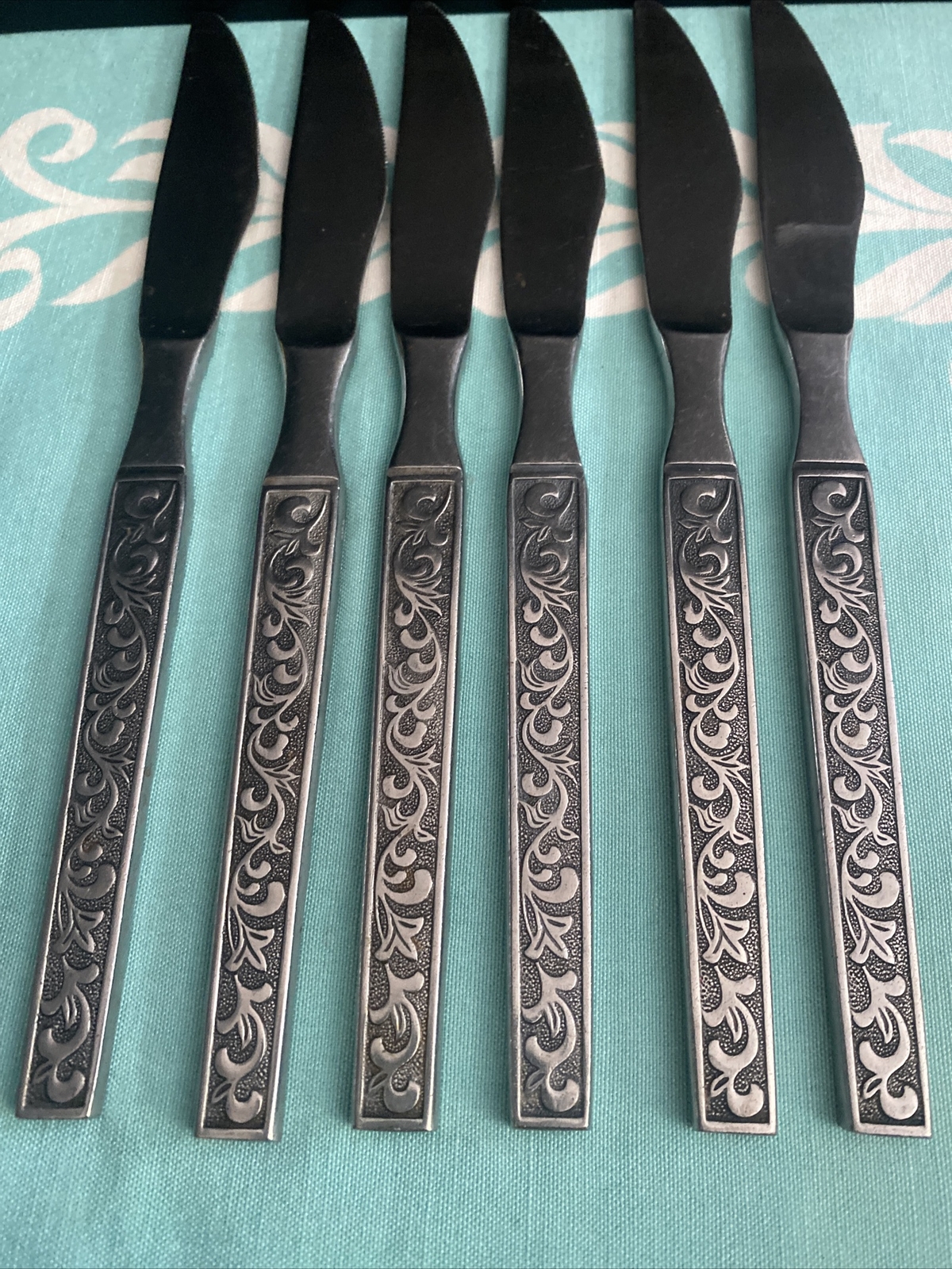 6 MONTEREY ~ Riviera Stainless Japan Dinner Knives Flatware