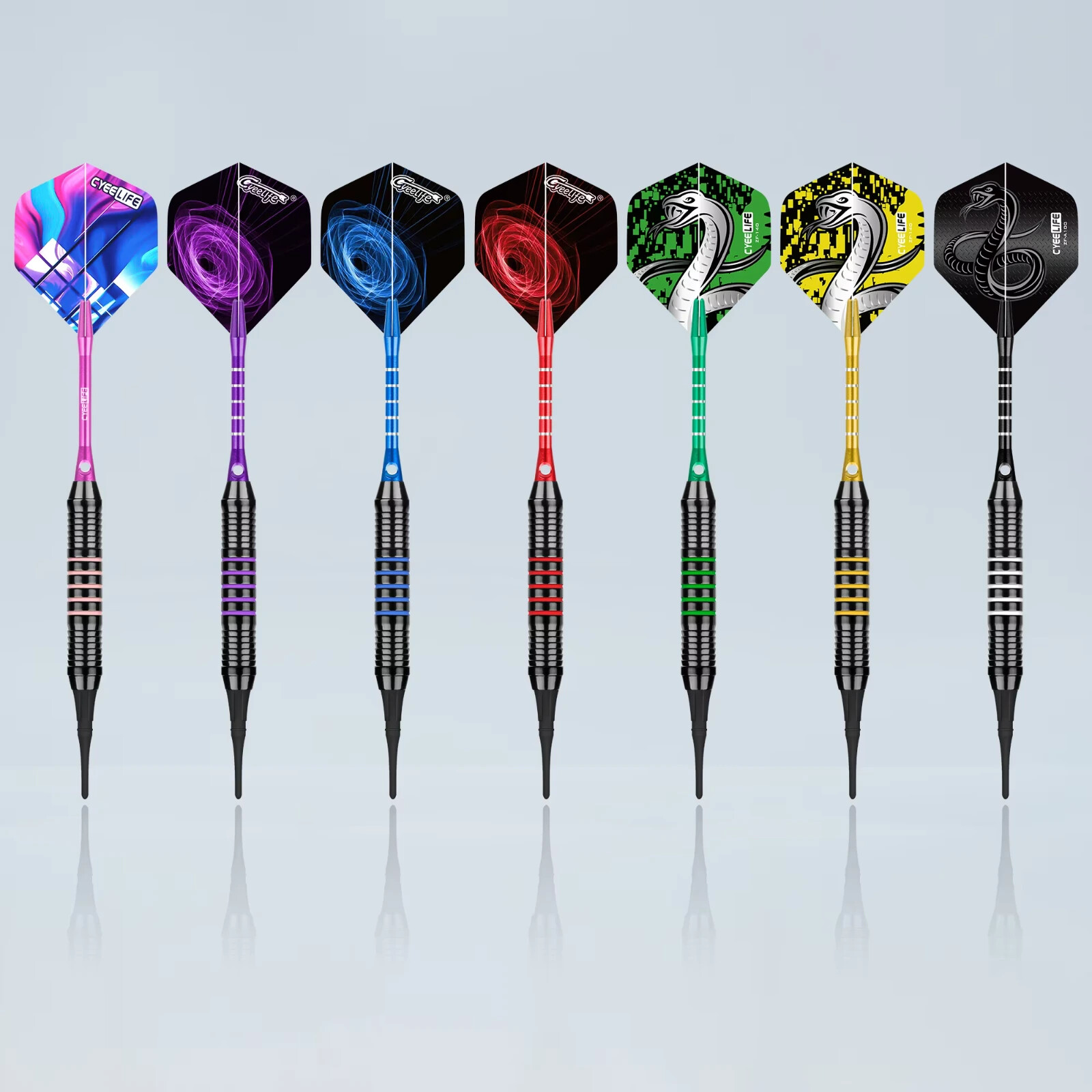 CyeeLife Darts Plastic Tip 18g Professional Soft Tip Darts with Storage Box