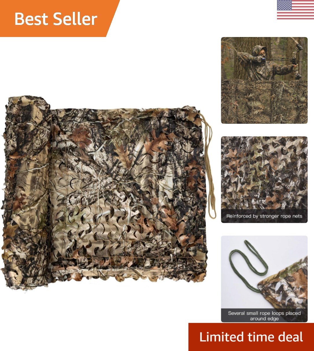 Customizable Woodland Camo Netting - Perfect for Hunting, Birdwatching & Decor