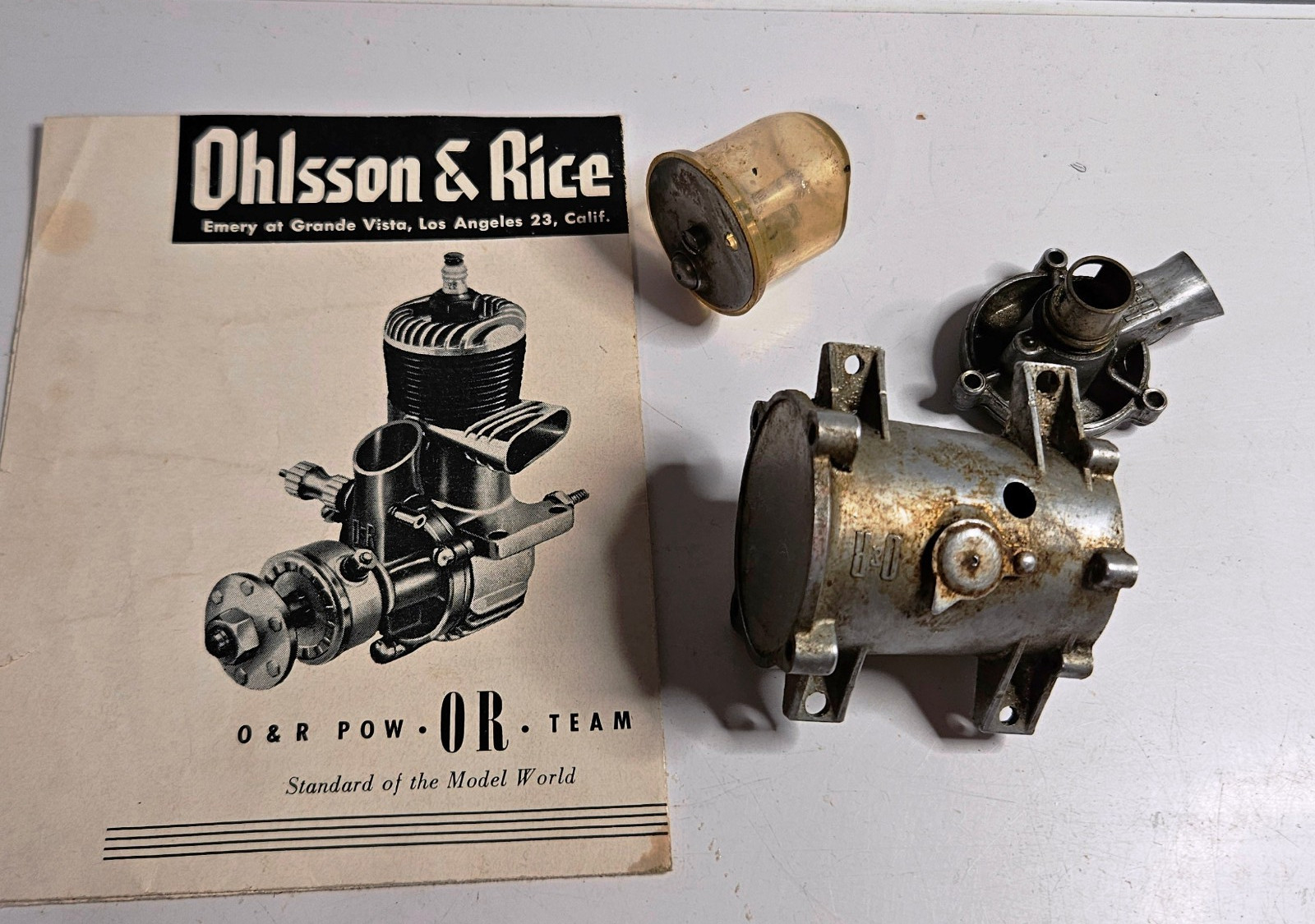 VINTAGE OHLSSON & RICE RC AIRPLANE MOTOR PARTS ONLY