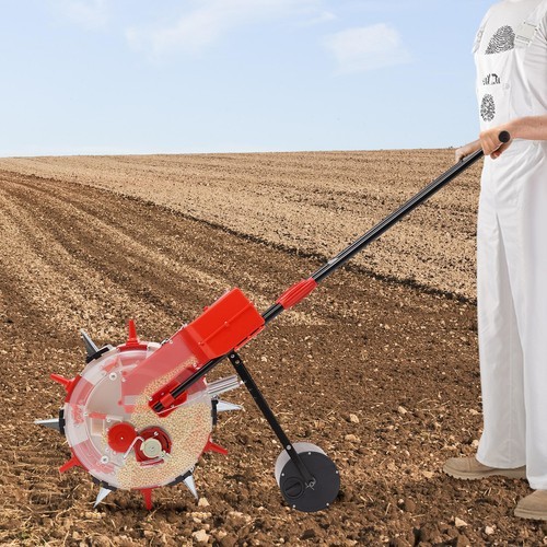 6-Nozzles Hand-Push Manual Seeding Machine Seeder Row Crop Planter Walk-Behind