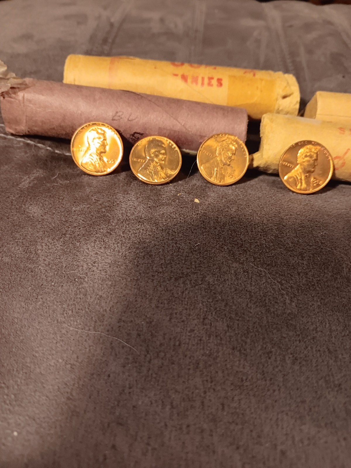 1957 1957-D 1958 1958-D Wheat  Penny 1c from original rolls Uncirculated Red