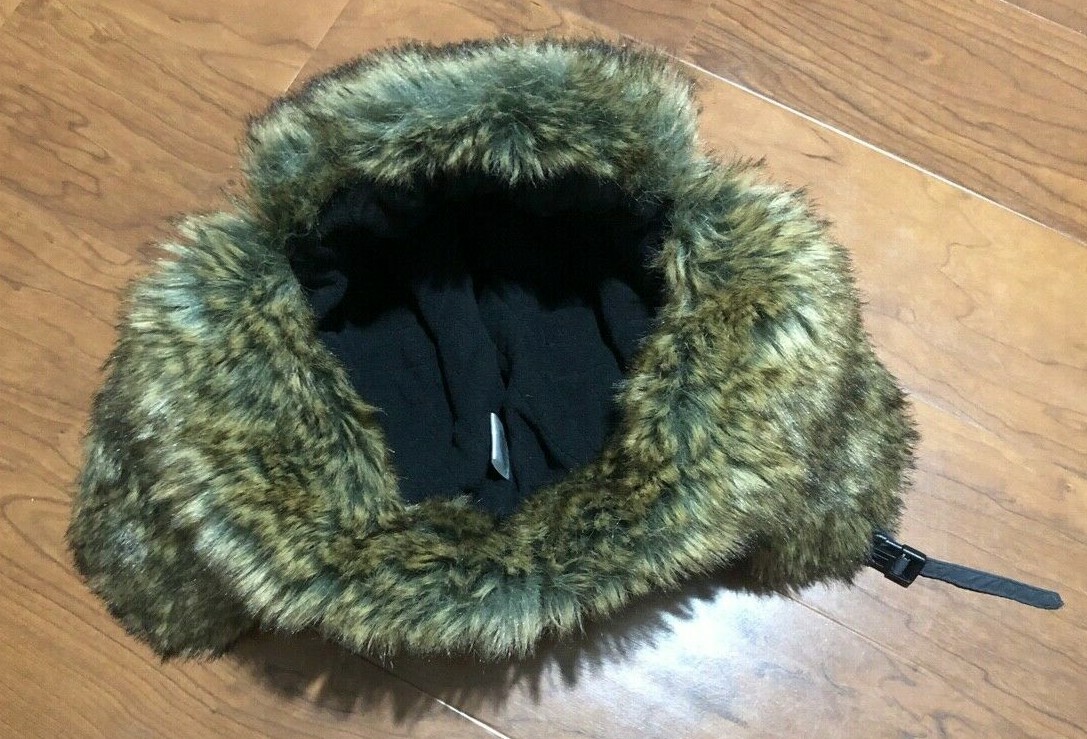 Dark Gray Puff Hat Ear Cover Snow Head Cover Winter Hats Headwear One Size
