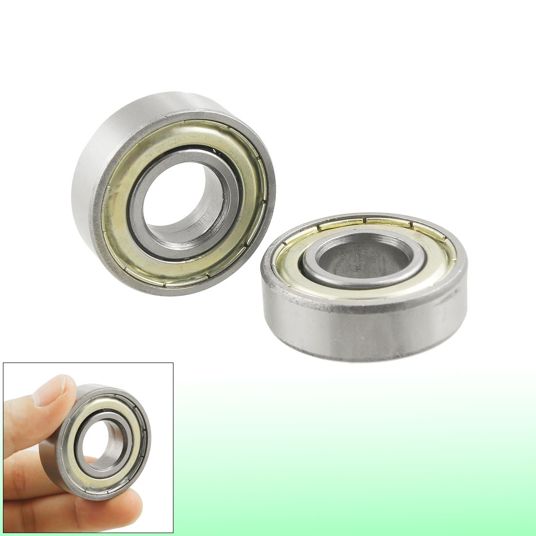2 Pcs 6203 17mm x 40mm x 12mm Shielded Deep Groove Radial Ball Bearing