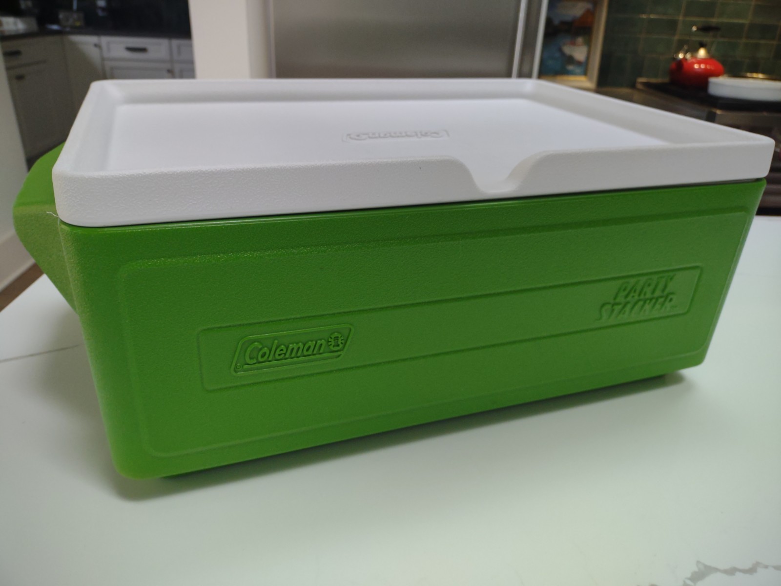 Coleman Party Stacker Cooler 6225 Green 24 Can USA Stacking Pristine!!