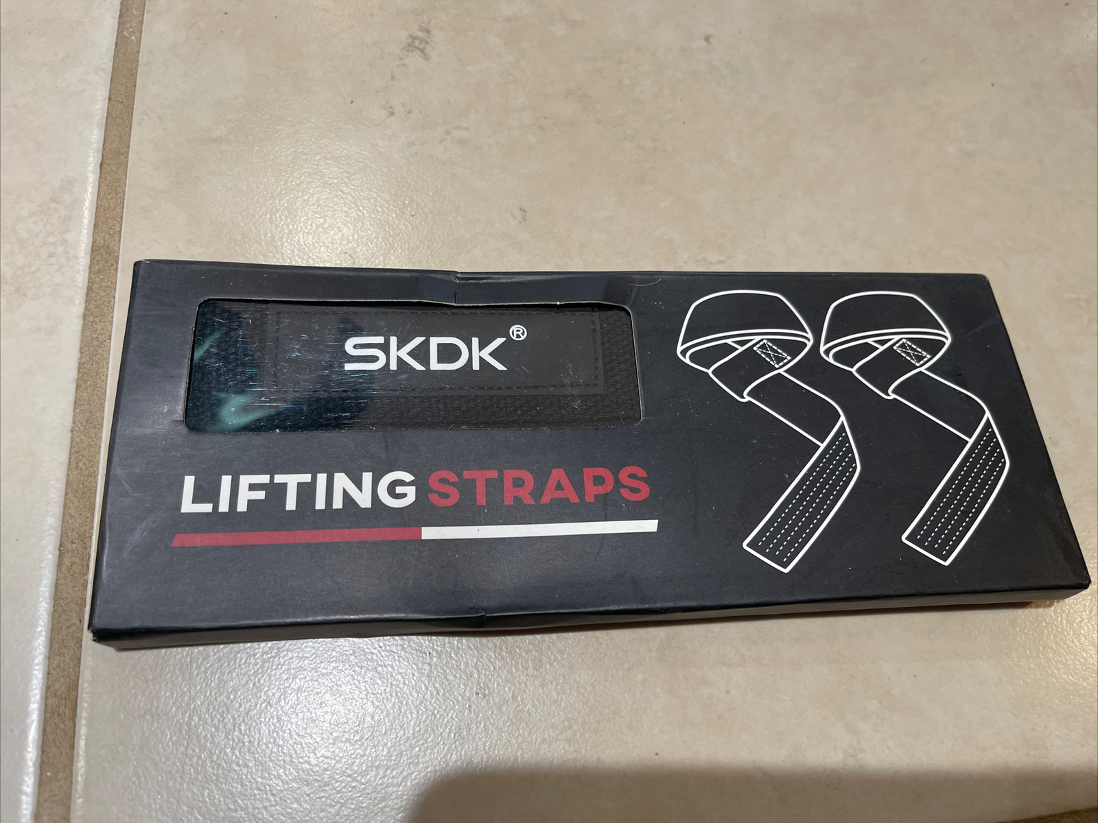 SKDK Strong Cotton Power Lifting Straps Wrist Grips-Deadlift Black NEW