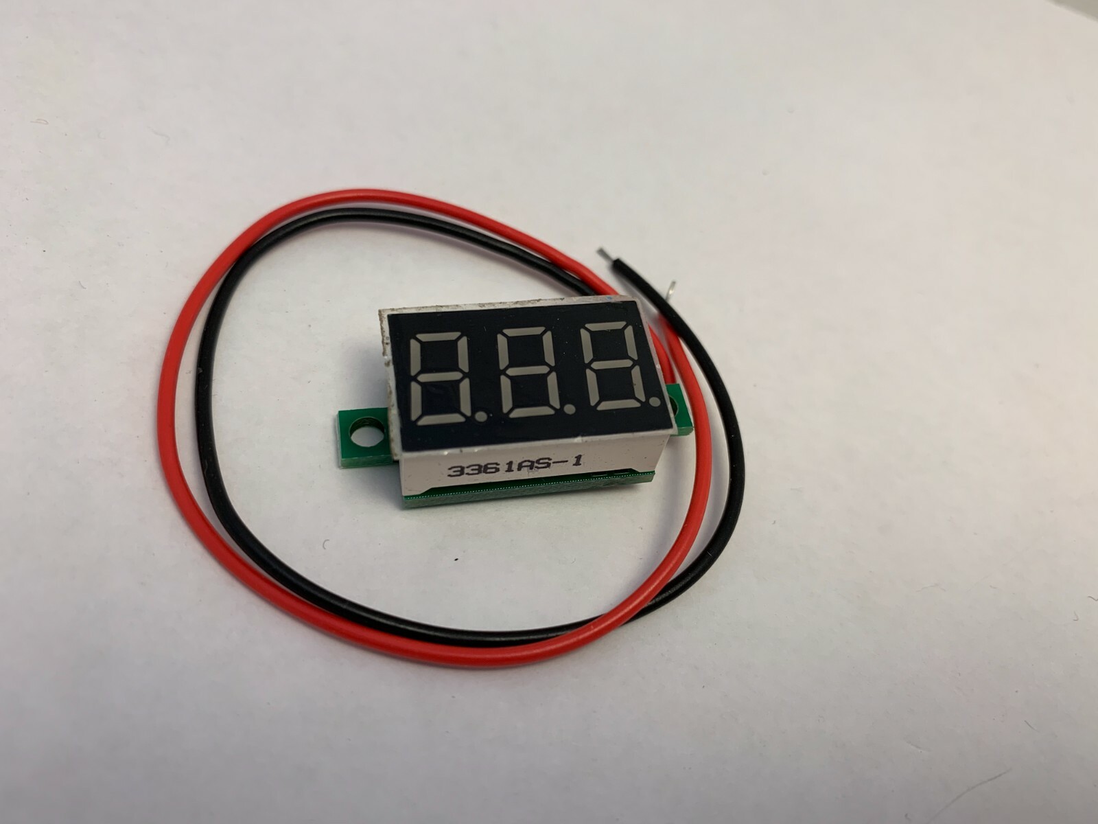 LCD DC meter Voltage current display Great for DIY 0.36 inch Red display (3 pcs)