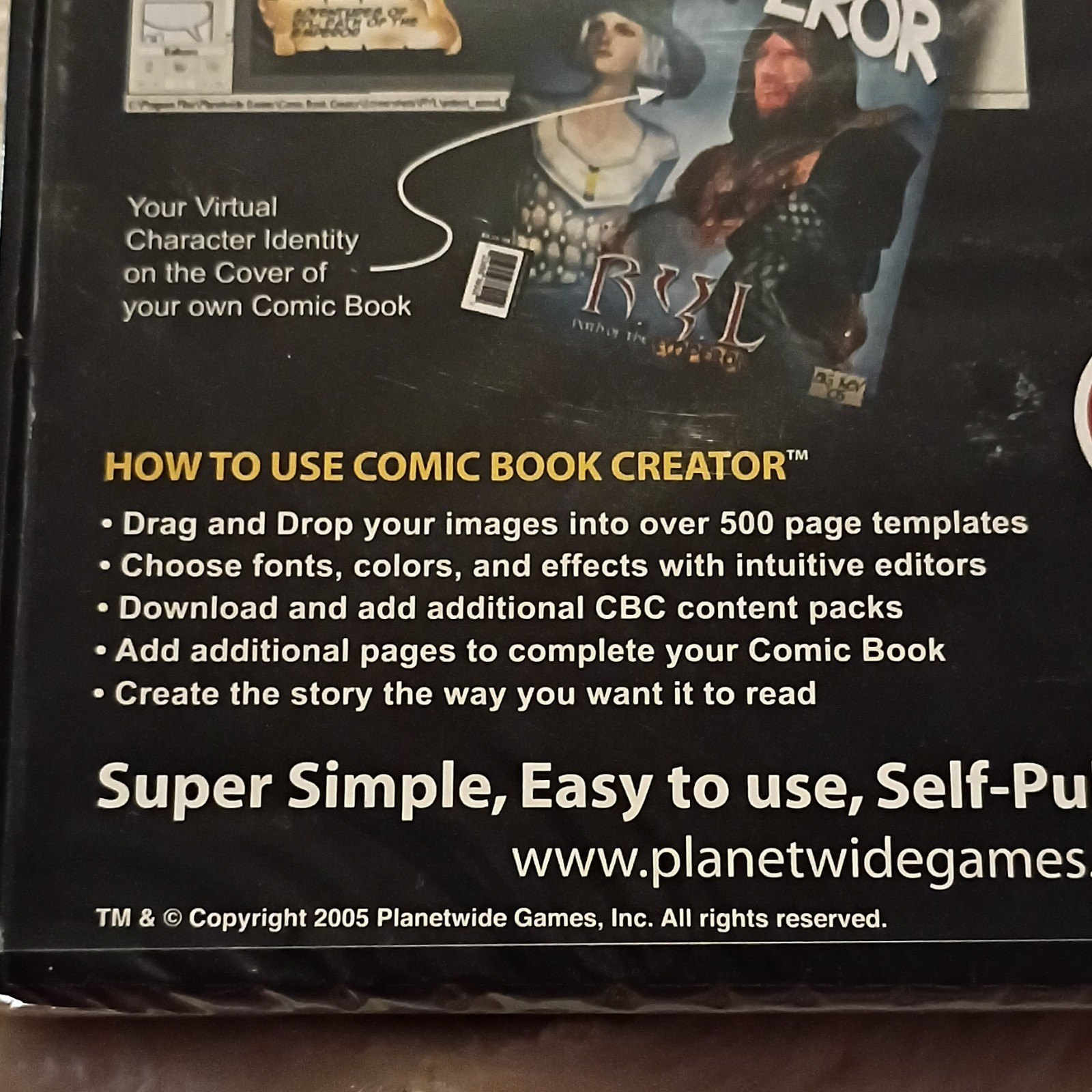 SEALED NEW Planetwide Games Comic Book Creator Software CD for Windows, English