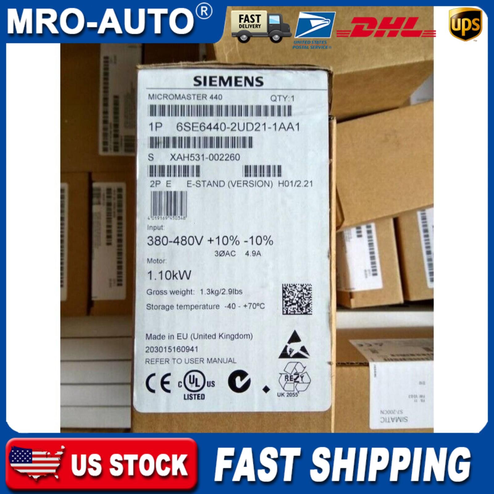 New Siemens 6SE6440-2UD21-1AA1 6SE6 440-2UD21-1AA1 1 Year Warranty Fast Shipping