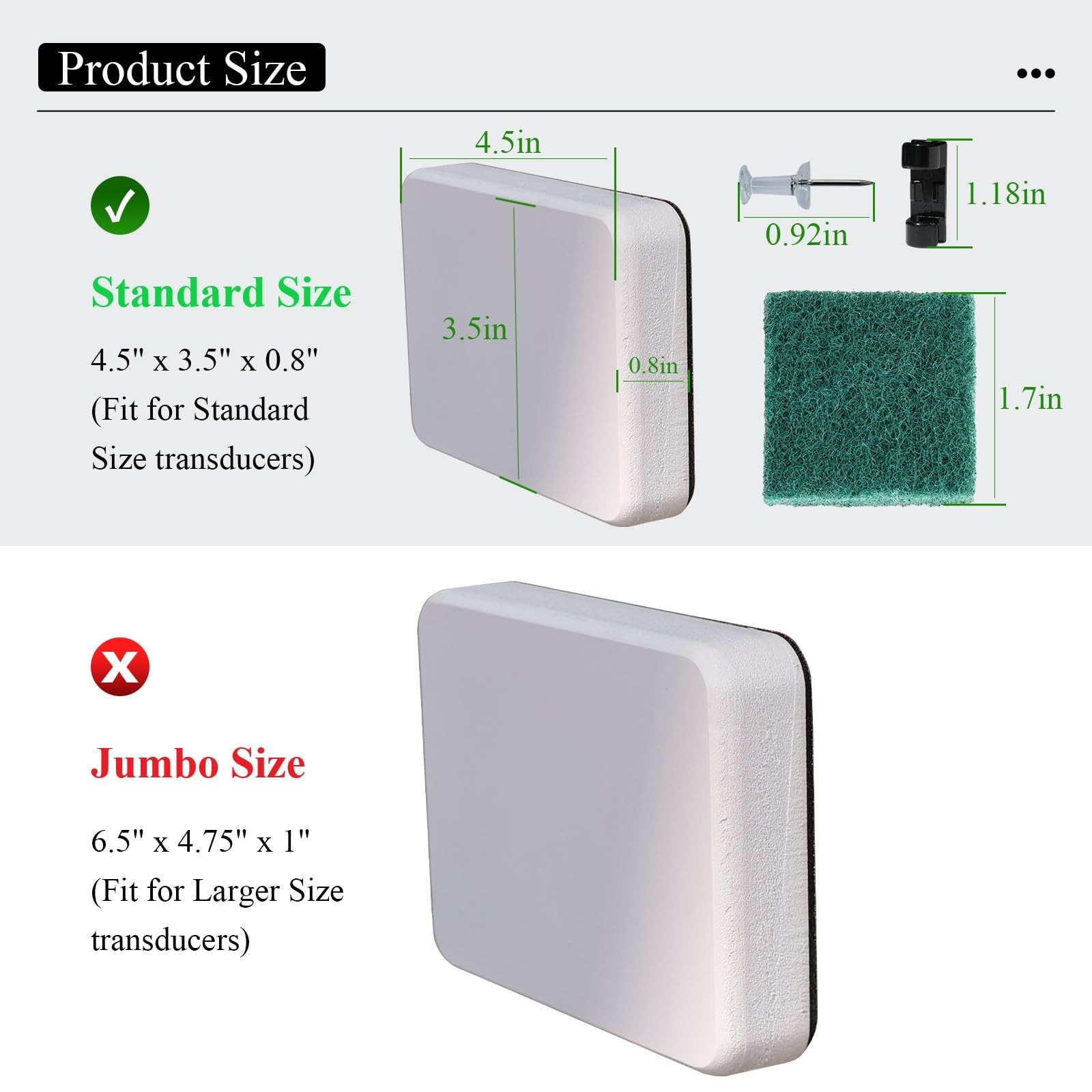 Screwless Transducer Mounting Kit - Standard Size - Black Installation Solution