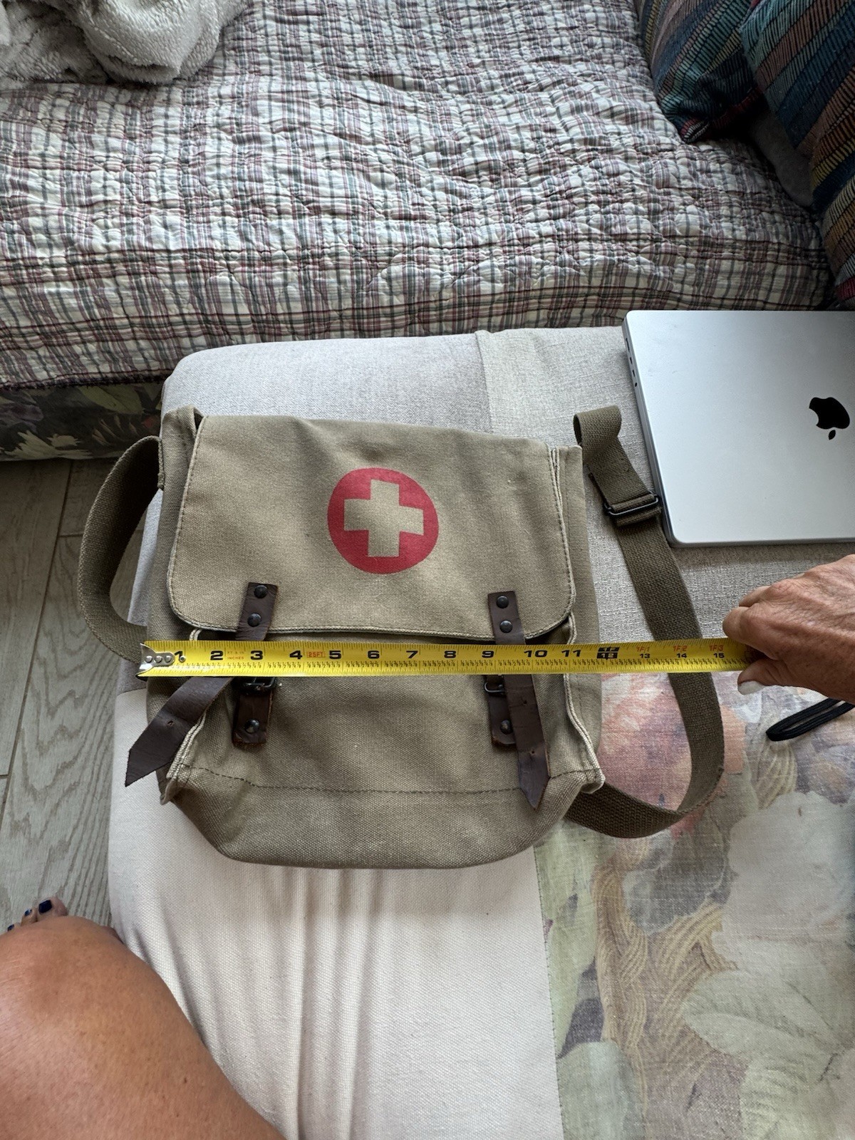 Rothco Military Medic Shoulder Strap Bag Green Red Cross