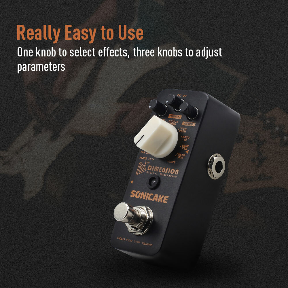 SONICAKE 5th Dimension Digital Modulation Phaser/Flanger/Chorus/Tremolo Pedals