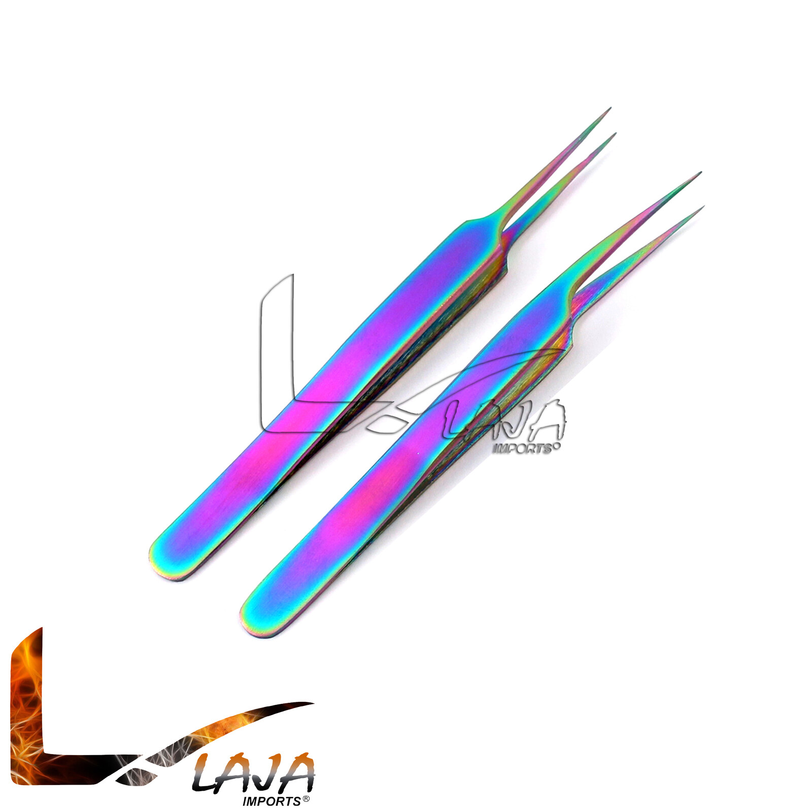 Multi Color Professional Straight & Needle Nose Tip 3D Eyelash Extension Tweezer