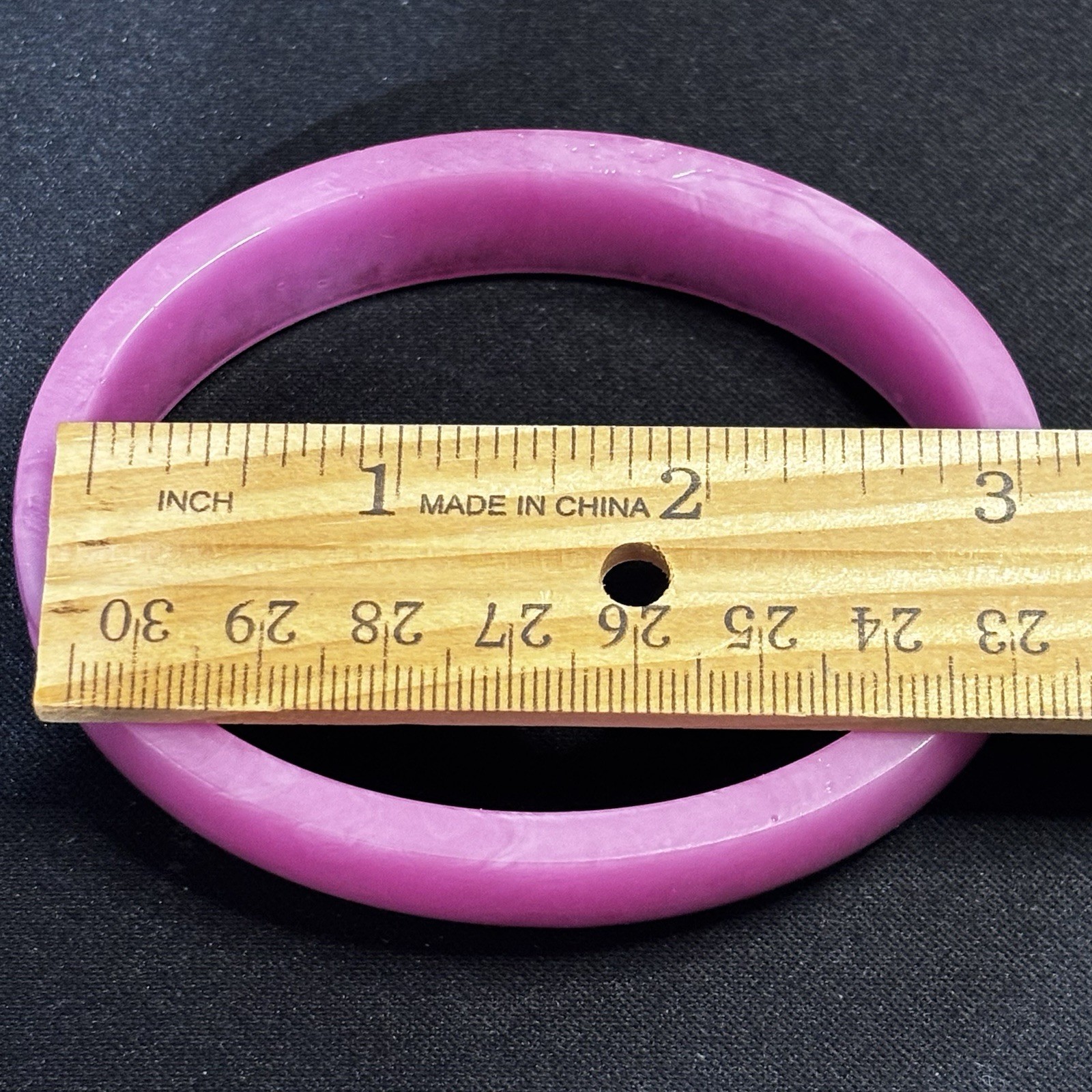 Resin Oval Pink Bangle, Artisan With Slight Imperfections