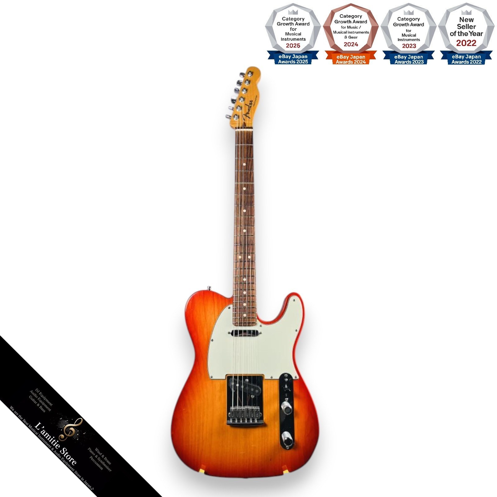 Fender Custom Shop Custom Deluxe Telecaster with Jumbo Frets Locking Tuners