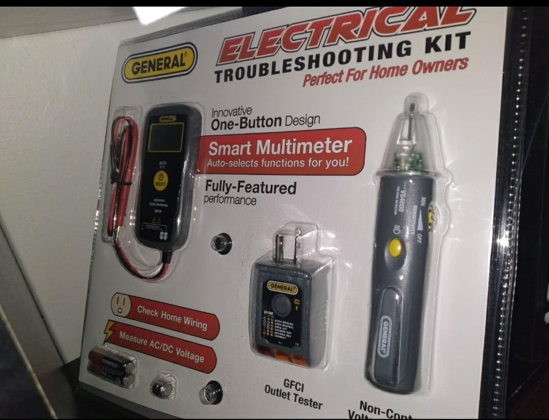 General Electrical Troubleshooting Kit Smart Multimeter + Voltage Tester + GFCI