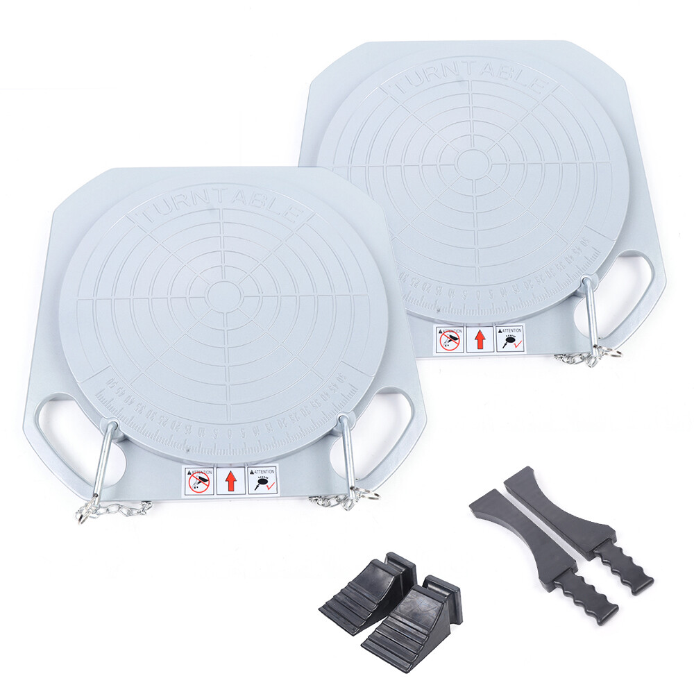 2pcs 5 Ton Front End Wheel Alignment Turntable Plate 360?? Rotating Plate Table