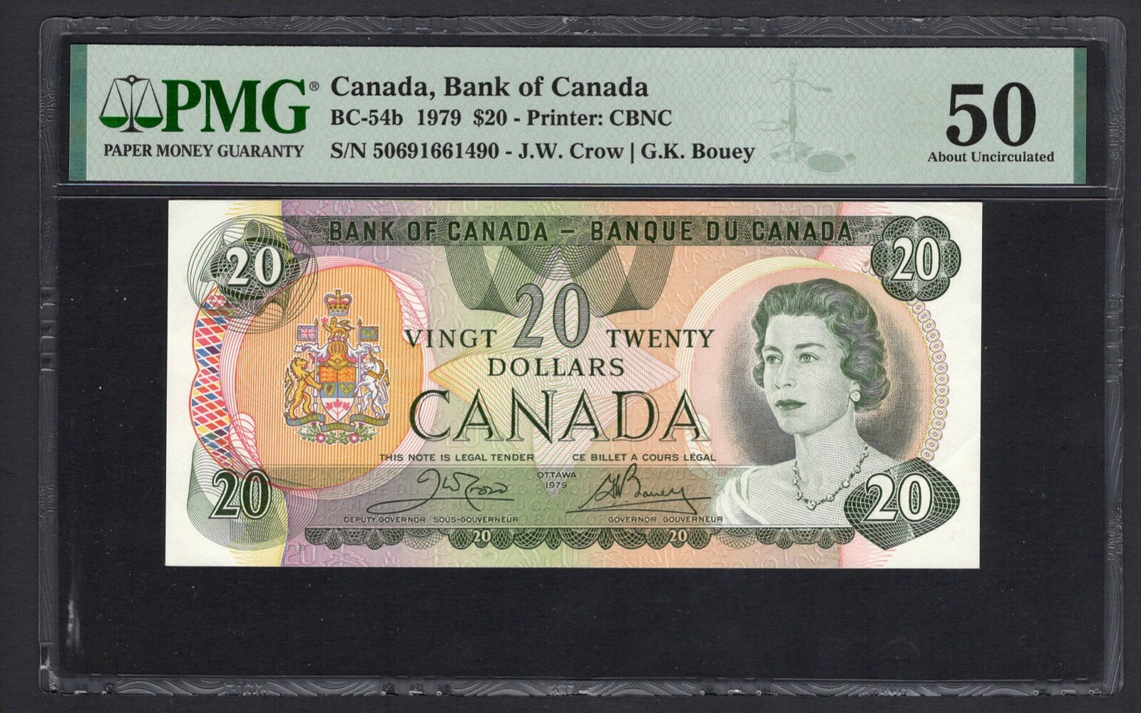 Canada 20 Dollars 1979 BC-54b About Uncirculated
