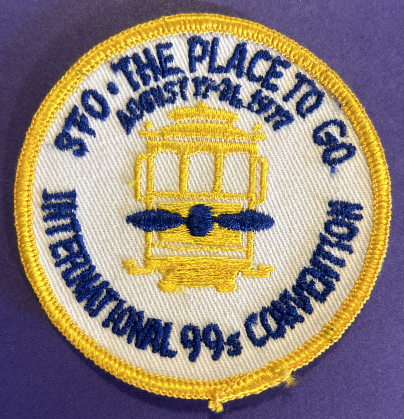 AVIATION AIRPLANE INTERNATIONAL CONVENTION 1999 SAN FRANCISCO VINTAGE PATCH