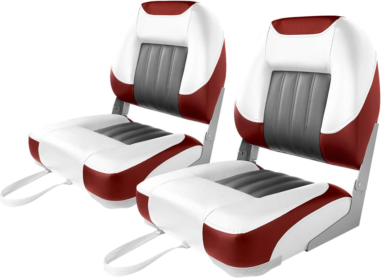 Deluxe Low/High Back Boat Seat, Fold-Down Fishing Boat Seat