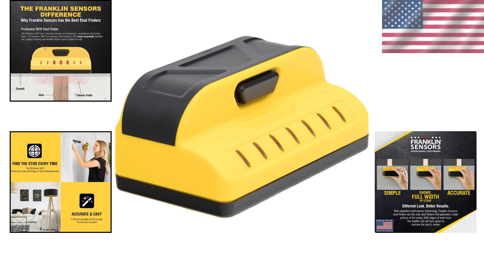 ProSensor M70 Stud Finder: Versatile Wall Detector for Accurate Home Renovations