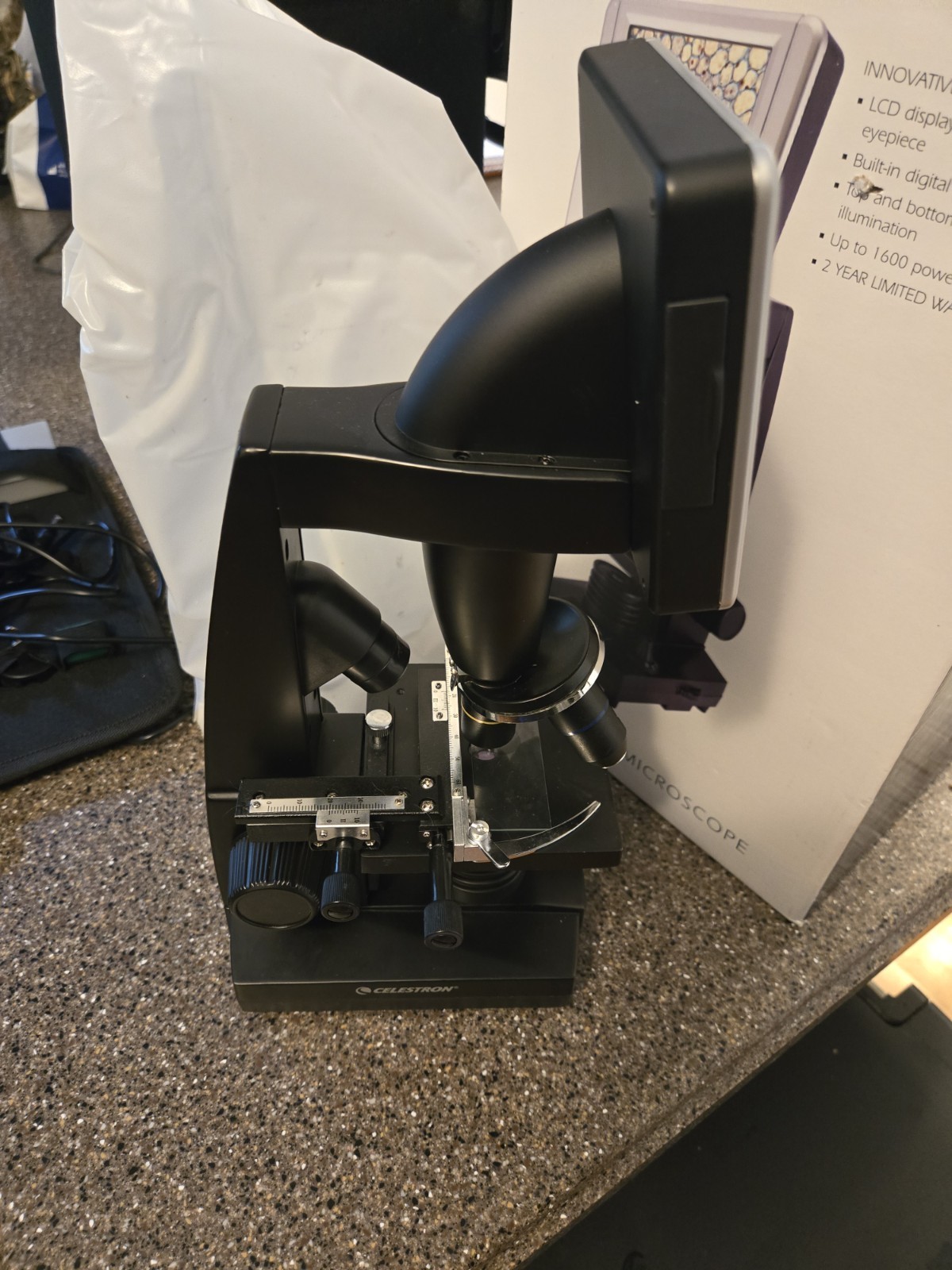 Celestron LCD Digital Microscope (44340) With Carrying Bag And Box