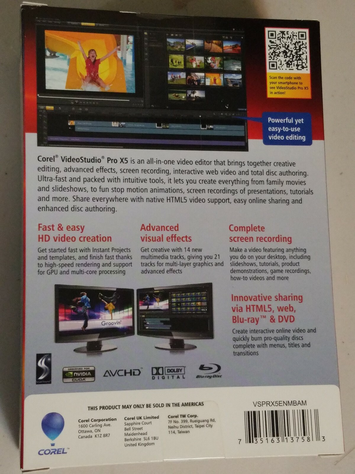 VideoStudio Pro X5 for Windows Vista / 7 / XP