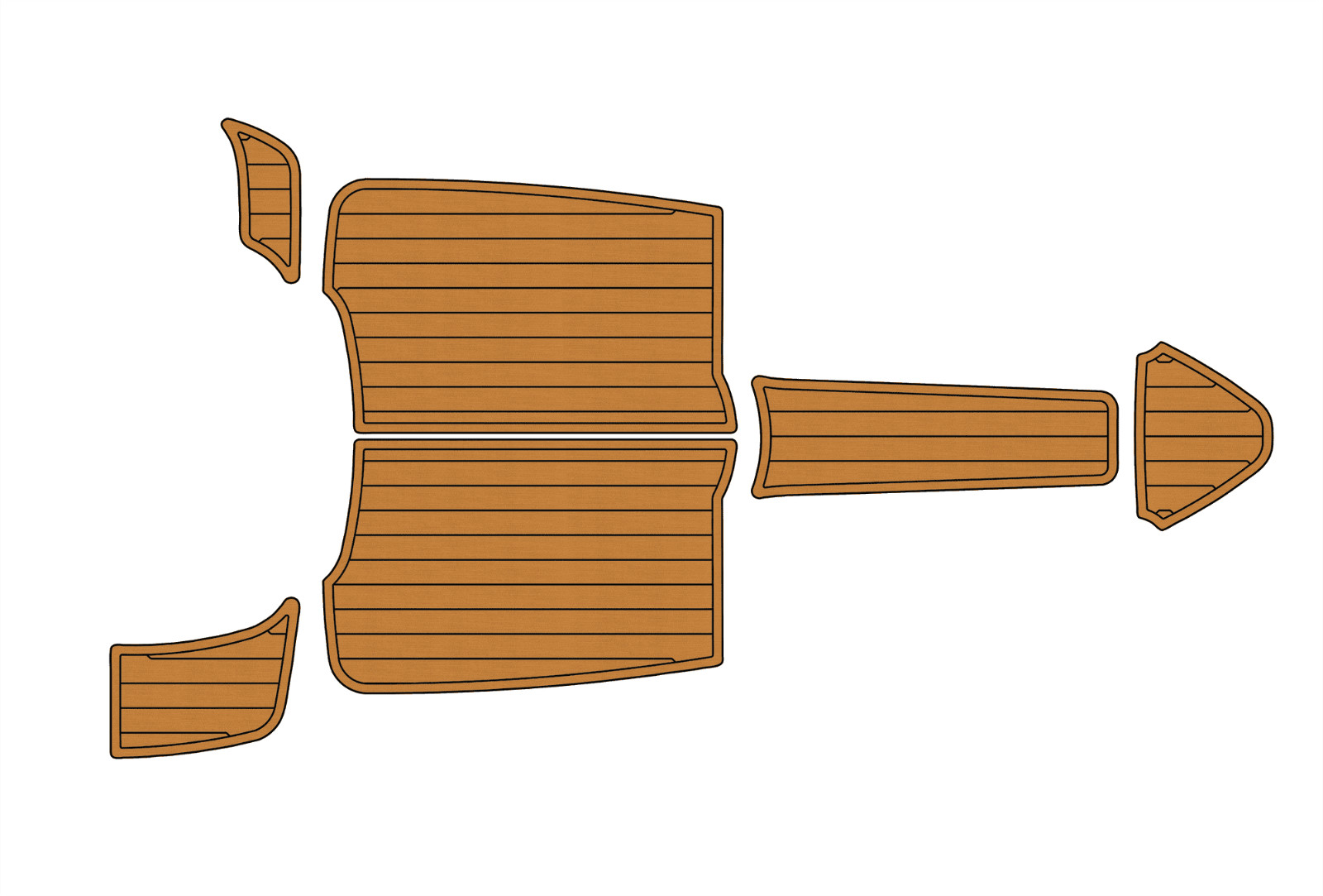 2006-2009 Bella 512 EXCEL Anti-slip Custom EVA  teak marine deck flooring