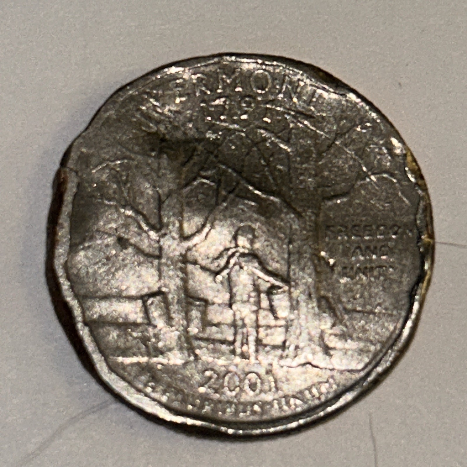 RARE 2001 Vermont Quarter **MULTIPLE ERRORS**